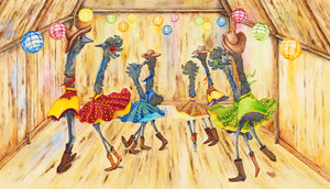 Dance: "Do-Si-Do" - Emu Watercolour