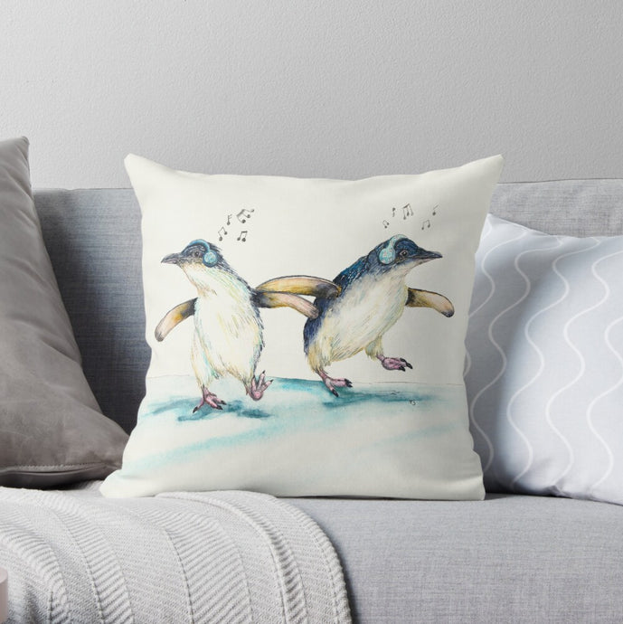 Cushion Cover of dancing penguins