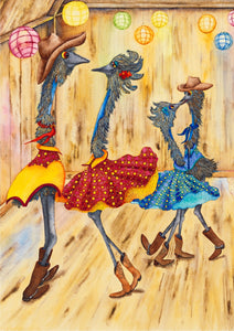 Five Different Kicking-Up-Your-Heels!! Greeting Card Set