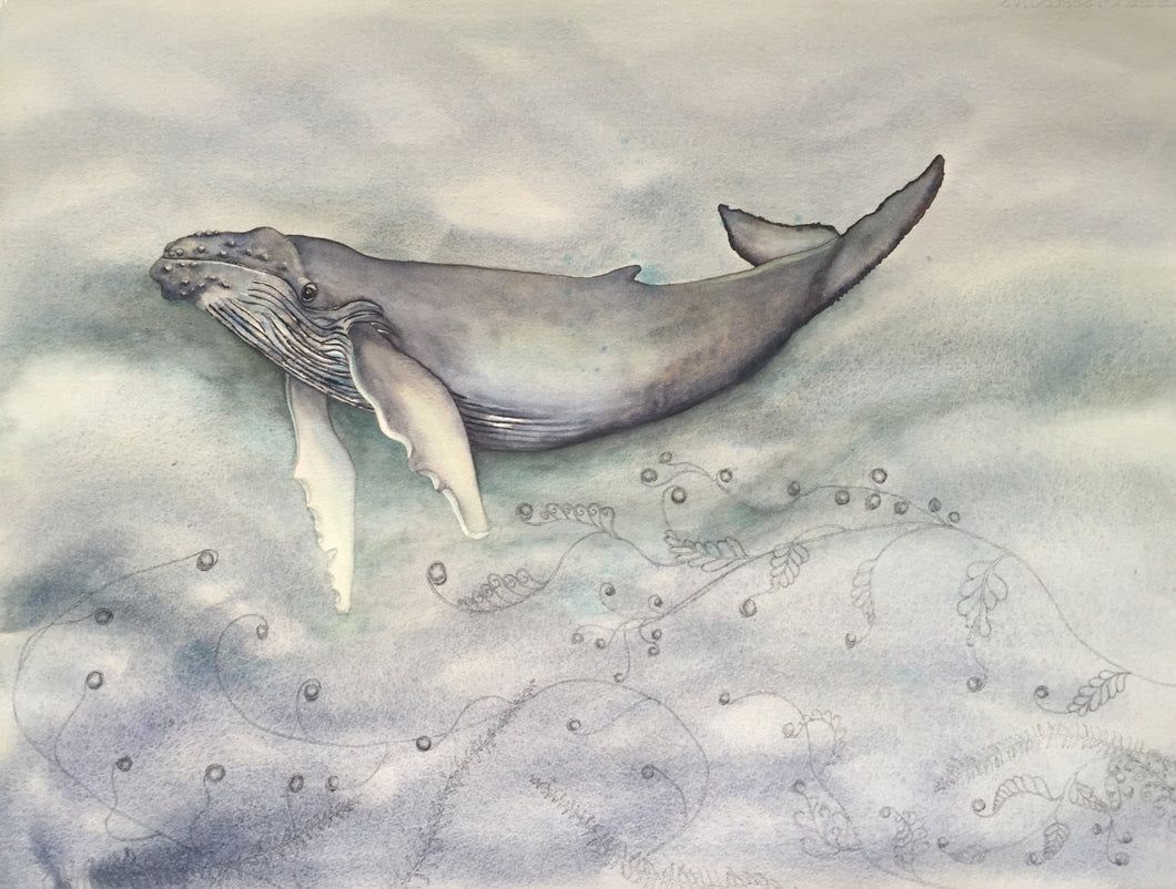 Harmonious  - an Original Whale painting SOLD