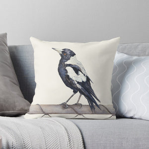 Cushion Cover of an Australian magpie