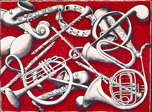 Musical Instruments Watercolour - "Musical Tunes"