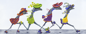 Five Different Kicking-Up-Your-Heels!! Greeting Card Set