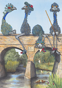 Richmond Bridge, Tasmania- Travel Tasmania Watercolour Print
