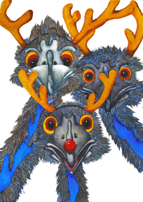 Christmas:  Rudolph the Red Nosed Emu
