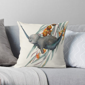 Cushion Cover of a wombat Taking it Easy